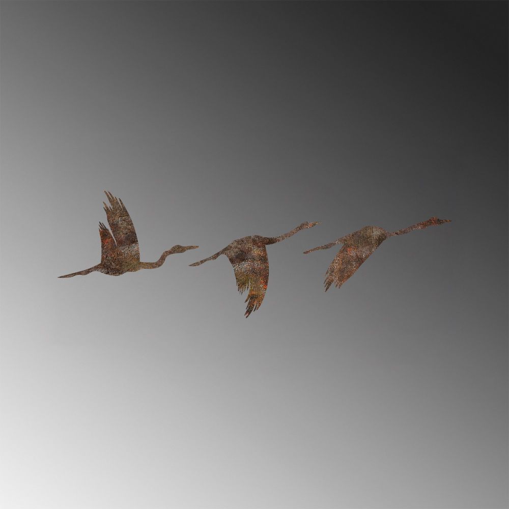 Decorative metal wall accessory Rusty Birds 1 Antiquation, colours: multicolor slika 7