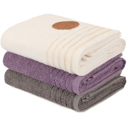 Colourful Cotton Set ručnika (3 komada) 410 , White, Purple slika 1