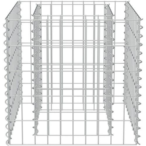 Gabionska sadilica od pocinčanog čelika 50 x 50 x 50 cm slika 5