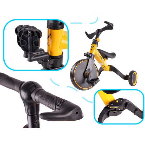 Trike Fix mini 3u1 tricikl s pedalama žuti slika 2
