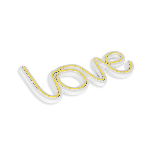 Wallity Ukrasna plastična LED rasvjeta, Love - Yellow slika 5