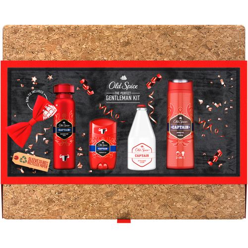 Old Spice Poklon paket za Muškarce Captain u plutenoj kutiji + leptir mašna slika 3