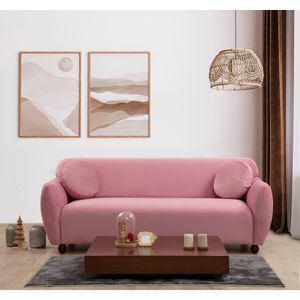 Eddy - Sofe u boji Rose Dusty Rose sa 3 sjedala
