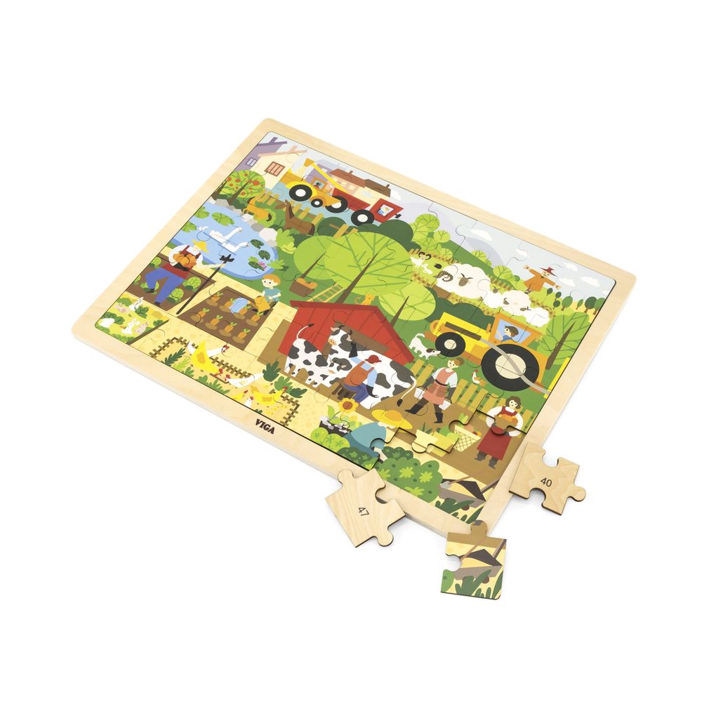 Viga 44587 puzzle na bloku, 48 dijelova - učenje o zoološkom vrtu slika 6