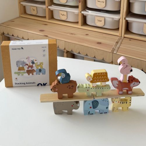 Tooky Toy drvene kocke: Montessori slagalica životinja, 9 el. slika 3