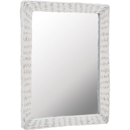 Pleteno ogledalo bijelo 60 x 80 cm slika 22