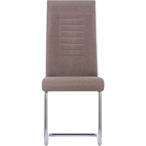 Konzolne blagovaonske stolice od tkanine 2 kom smeđe slika 3