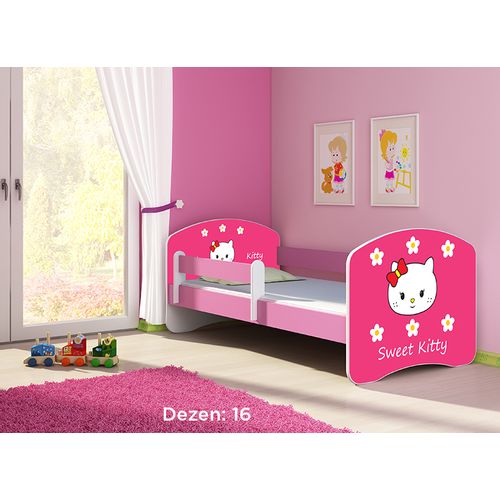 Deciji krevet ACMA II 140x70 + dusek 6 cm PINK16 slika 1