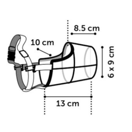 BRNJICA ZA PSA SILAS CRNA XXL 40cm, 44-59cm slika 4