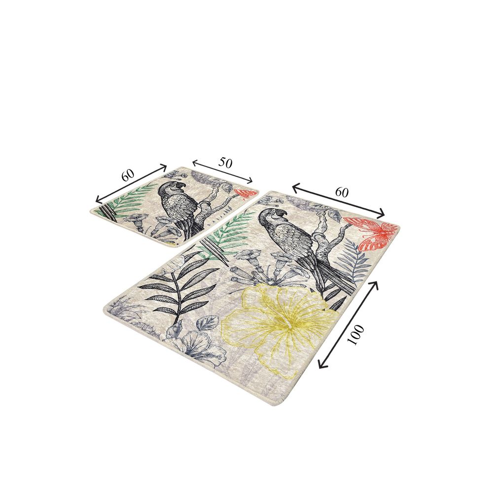 Set Kupatilskih Prostirki Parrot Multicolor (2 Komada) slika 3
