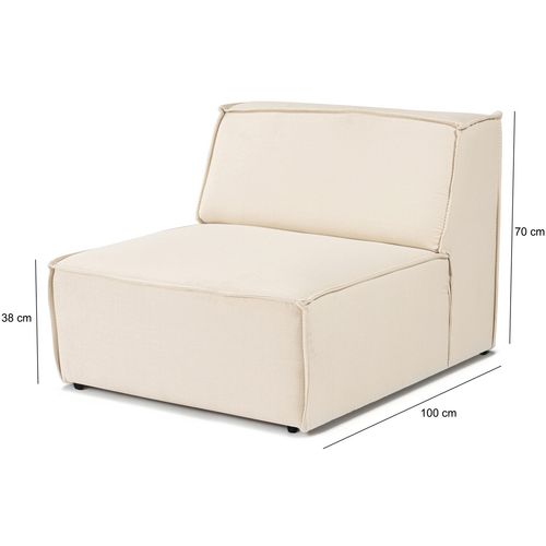 Puzzle Module (O1) - Cream Cream 1-Seat Sofa slika 12