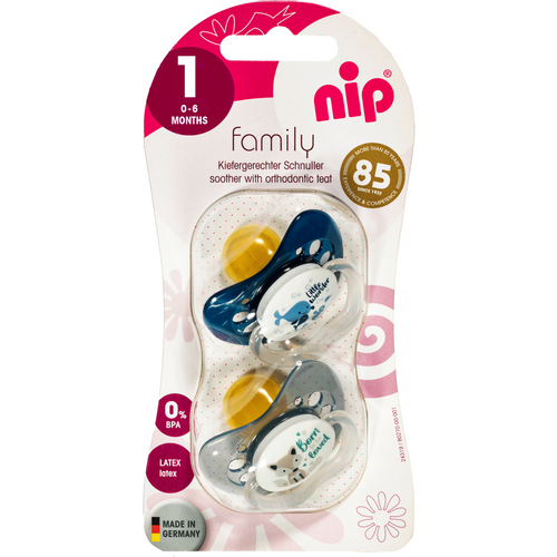 nip® Duda varalica Family 0-6mj (veličina 1) - Latex, 2kom Plava  slika 3