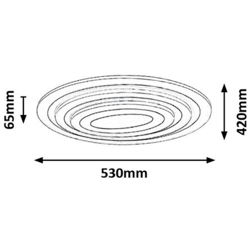 Rabalux Taneli plafonjera LED 41W 3000K-6500K okrugla slika 4