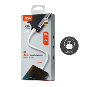 Data kabl LDNIO LS550 2.4A micro USB 0.2m beli