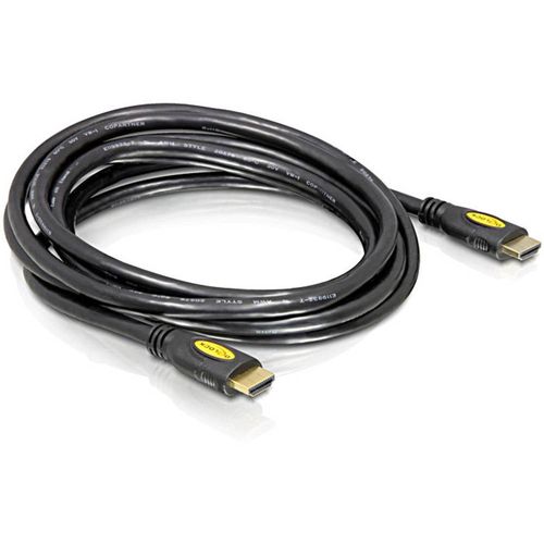 Delock HDMI priključni kabel HDMI A utikač, HDMI A utikač 3.00 m crna 82454 pozlaćeni kontakti HDMI kabel slika 2