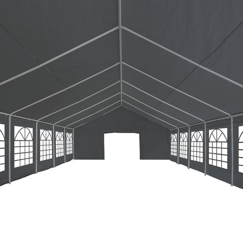 Šator za zabave od PE-a 6 x 12 m sivi slika 37
