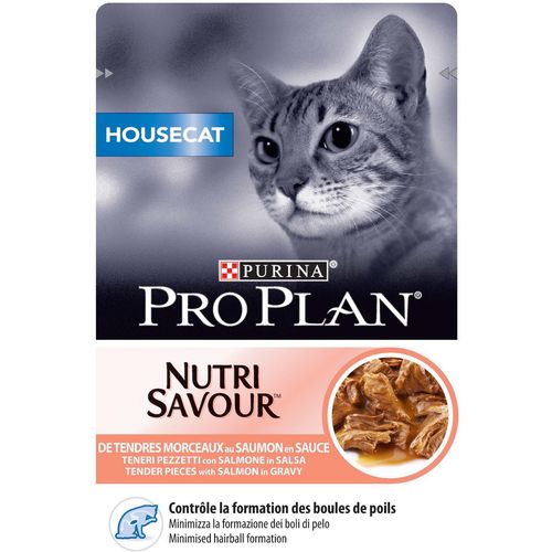 PRO PLAN Housecat Nutrisavour, mekani komadi s lososom u umaku, 26x85g slika 1