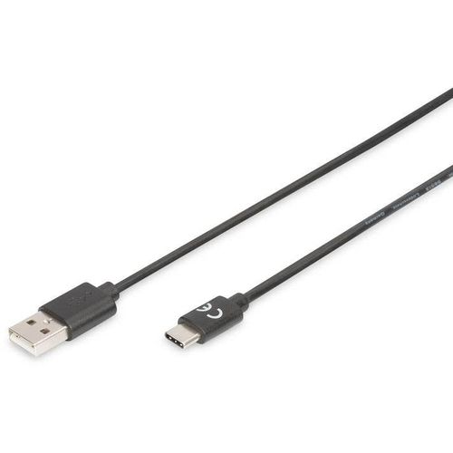 Digitus USB kabel USB 2.0 USB-A utikač, USB-C® utikač 1.00 m crna fleksibilan, zaštićen s folijom, pletena zaštita, sa zaštitom, dvostruko zaštićen, s USB AK-300154-010-S slika 6