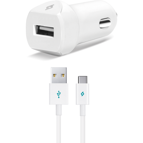 Ttec Autopunjač -  Uni 1xUSB - +USB-C cable 1,2m slika 1