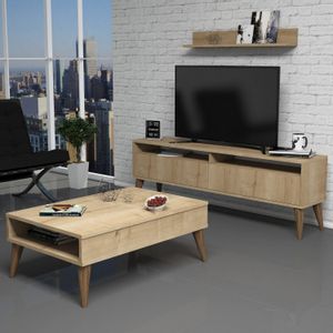 Best - Oak Oak Living Room Furniture Set