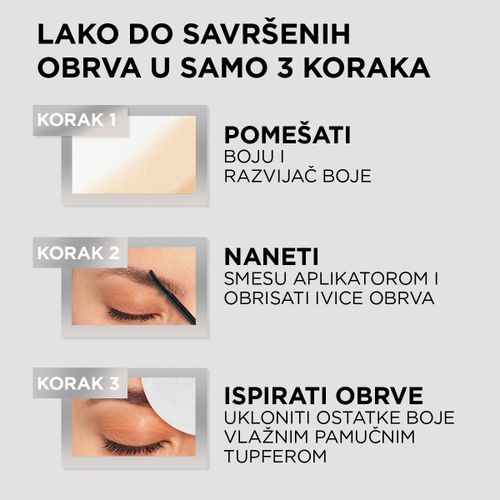 L'Oréal Paris Brow Color polutrajna boja za obrve 6.0 Light Brunette​ slika 7