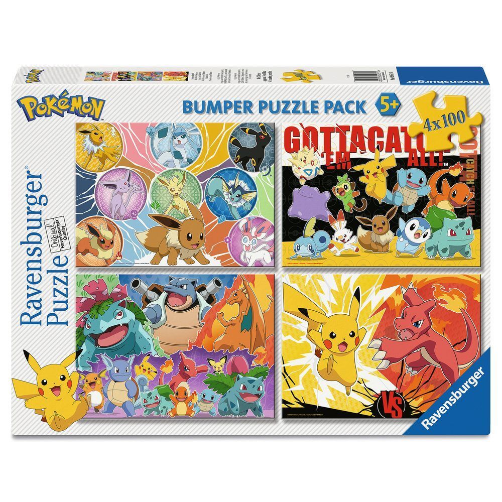 Pokemon puzzle 4 x 100 kom slika 6