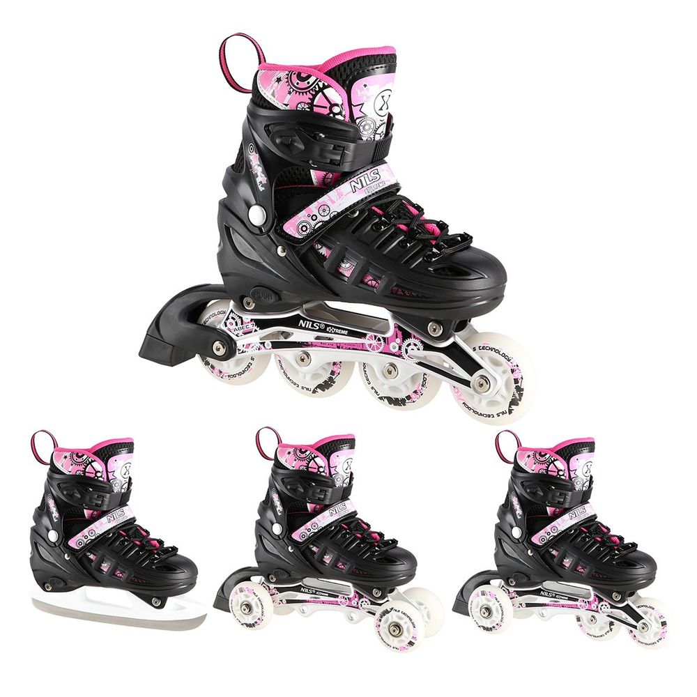 Nh10905 4u1 roze led veličine l (39-42) roleri/klizaljke nils extreme slika 8