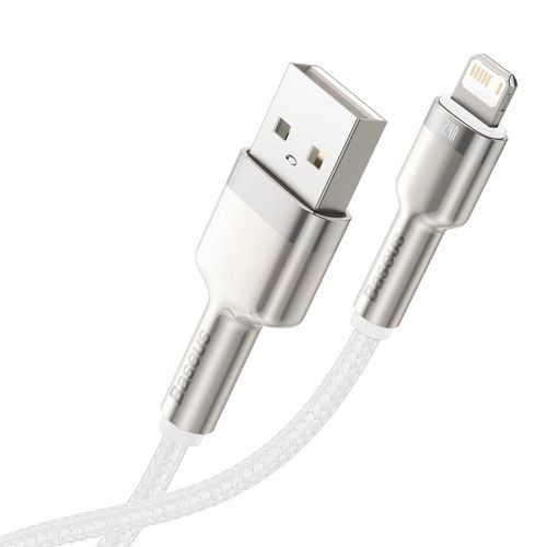 USB kabel za Lightning Baseus Cafule 2.4A 1m (bijeli) slika 3