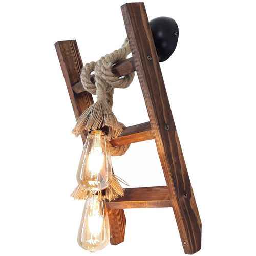 Merdiven Halat Aplik Walnut Wall Lamp slika 6