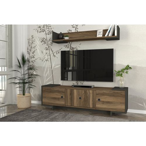 Woody Fashion TV jedinica, Antracit Orah, Tetra - Anthracite, Walnut slika 2