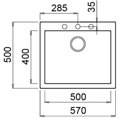 Elleci sudoper Quadra 105 Granitek M73 Titanium Metal LMQ10573 slika 2