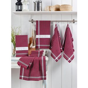 Küp - Set Ručnika za Pranje u Boji Claret Red (10 Komada)