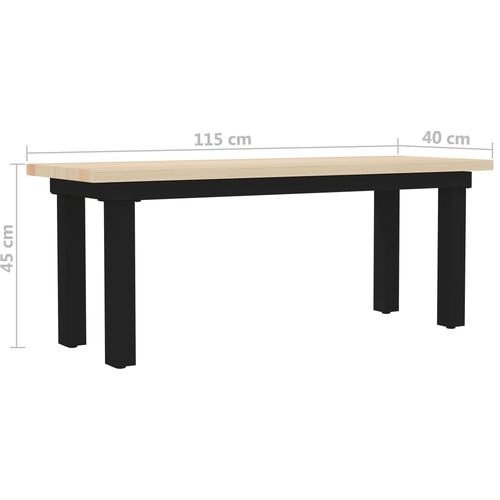 Klupa od borovine 115 x 40 x 45 cm slika 9