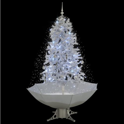 Božićno drvce koje sniježi sa stalkom bijelo 170 cm slika 27