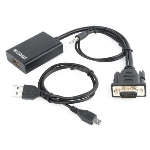 A-VGA-HDMI-01 Gembird VGA to HDMI and audio cable, single port, black WITH AUDIO slika 6