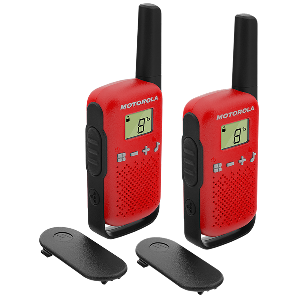 Motorola Walkie Talkie, domet 4 km, 16 kanala, crvena - TLKR T42 RD slika 1