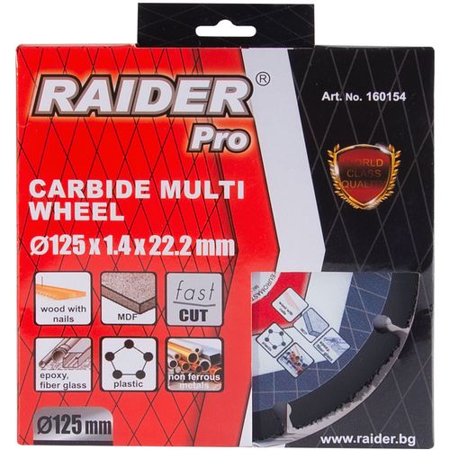 RAIDER Carbide Multi Wheel rezna ploča, 125x22,2 mm slika 2