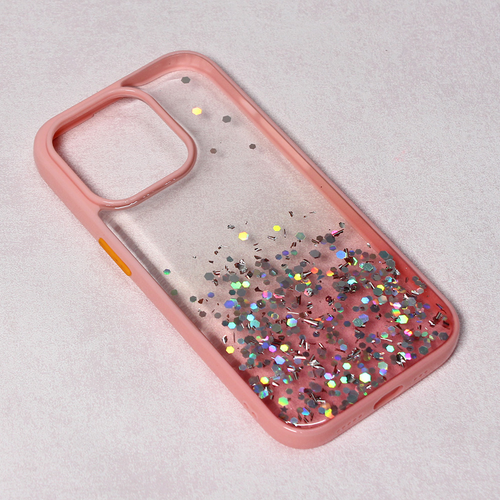 Maska Frame Glitter za iPhone 14 6.1 Pro roze slika 1