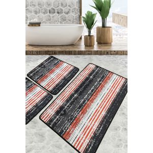 Flang Multicolor Bathmat Set (3 Pieces)