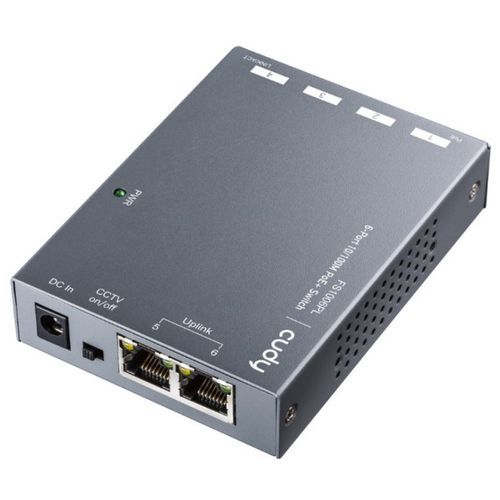 Cudy FS1006PL 6-Port 10/100M PoE+ Switch, 60W external, max 32W/PoE, UPLINK, 250m, 4KV protection slika 2