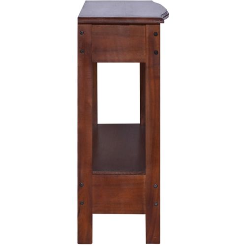 Konzolni stol klasični smeđi 120x30x75 cm od drva mahagonija slika 12