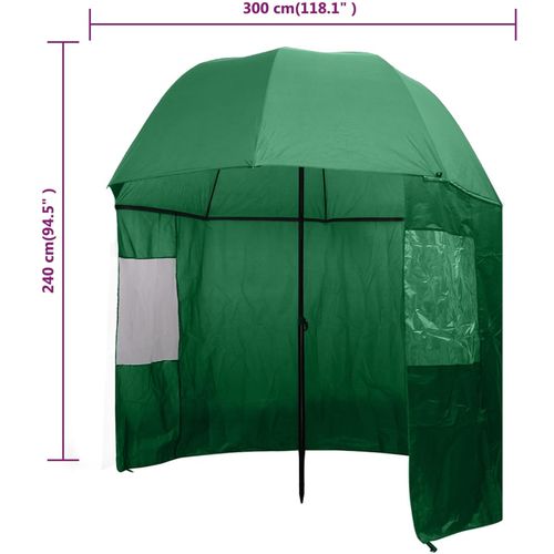 Kišobran za pecanje, zeleni 300x240 cm slika 48