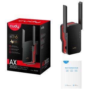 Cudy RE3000 AX3000 Wi-Fi 6 Range Extender, Dual Band 2.4+5Ghz,2x5dBi, 1xLAN, AP, Add-On mesh, LED