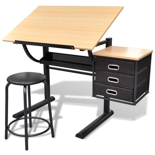 Radni stol s nagibom pločom i stolicom za crtanje slika 30
