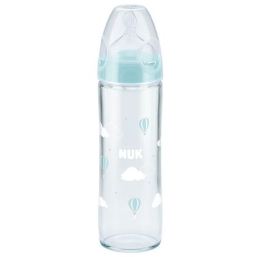 NUK Staklena flašica Classic 240ml 0-6mj, Plava slika 1