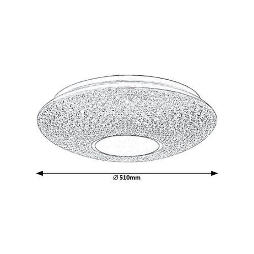 Rabalux Coralia plafonska lampa, bela/ hrom, LED 72W slika 5