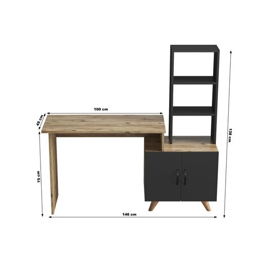 Sasha - Anthracite, Atlantic Pine Anthracite
Atlantic Pine Study Desk slika 7