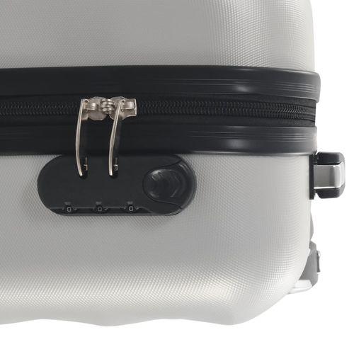 Čvrsti kovčeg s kotačima žarko srebrni ABS slika 35