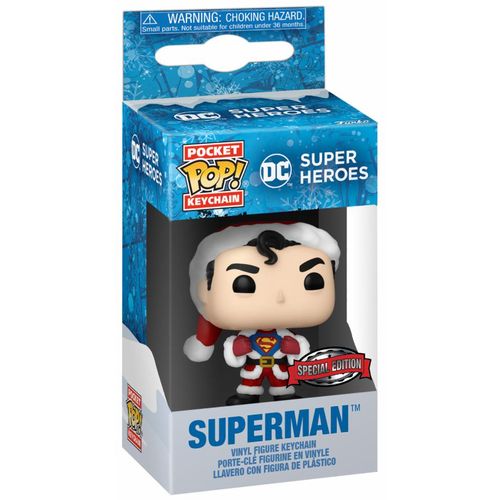 Funko Pop Keychain: DC Holiday- Superman (WMT) slika 1