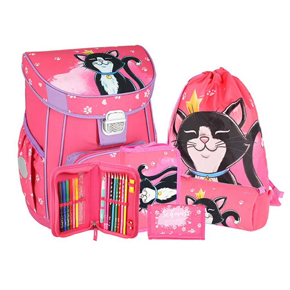 Spirit školski set "CAT QUEEN'' VISION+ (školska torba + puna pernica + vreća za patike + novčanik) slika 1